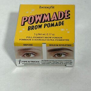 Benefit Cosmetics POWmade Brow Pomade 3.5 Neutral Med Brown New In Box Full-Size